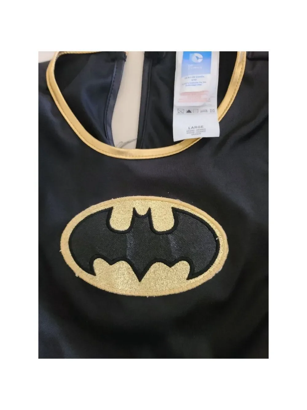DC Comics Batman Superhero Dress L Black Gold Kids